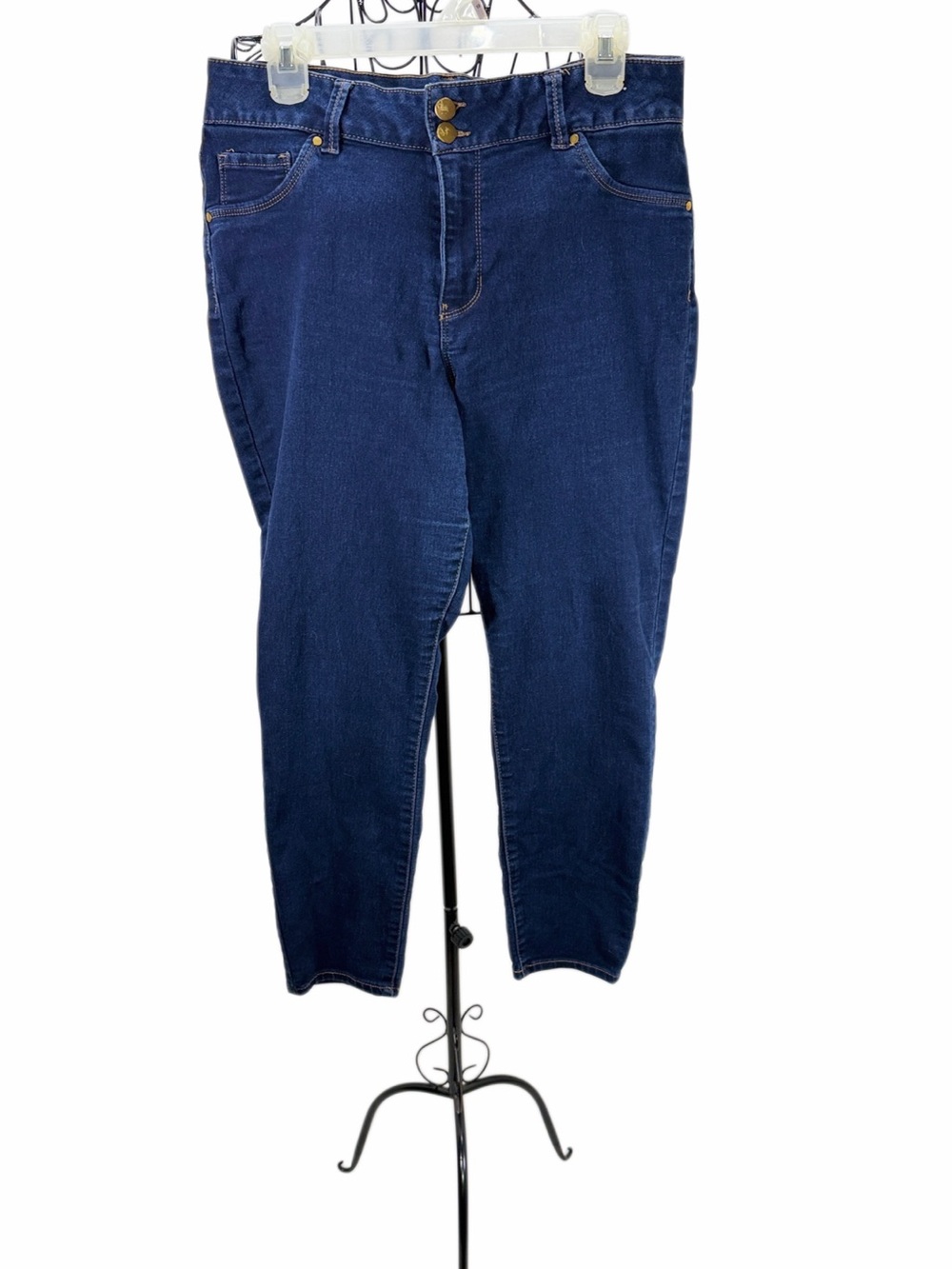 d.jeans Size 14 Dark Wash Stretch Skinny Ankle Jeans 25” Inseam